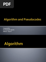 Algorithm and Pseudo Codes