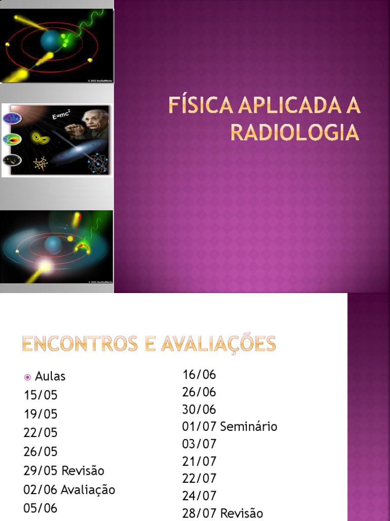 Física Aplicada A Radiologia | PDF | Elétron | Próton