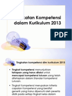 Tingkatan Kompetensi Dalamkurikulum 2013 & Taksonomi