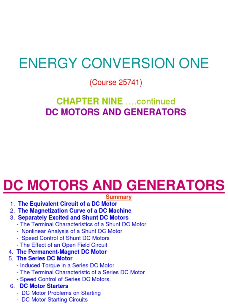 Understanding DC Motors and Generators | PDF | Electric Generator ...
