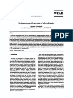 Resistance to Particle Abrasion of Selected Plastics