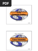 Geometric Geodesy Geometric Geodesy