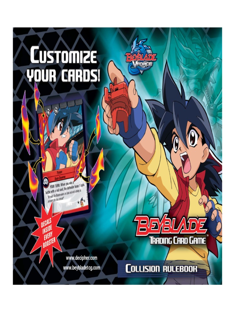 Beyblade Collision Rules Tarot Playing Cards