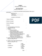 Form No. 22 Prescribed Under Rule 127 Half Yearly Return