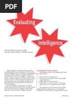 Evaluating Intelligence: by Kristan Wheaton, Mercyhurst College and Diane Chido, Mcmanis & Monsalve Associates