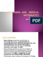 Medical Informatics application  of  data  ining  in  health  care