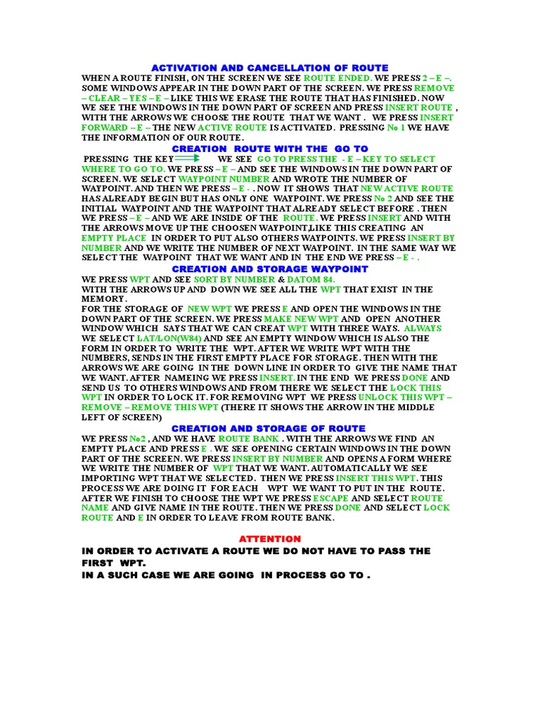 Route Activation and Waypoint Management | PDF | Language Arts & Discipline
