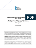 Aproximación Pragmática A La Traducción de La Ironía - Problemas Traductológicos en La Traslación Al Castellano de Los Relatos de M. Zóschenko y M. Bulgákov