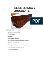 Pastel de Quinua y Chocolate