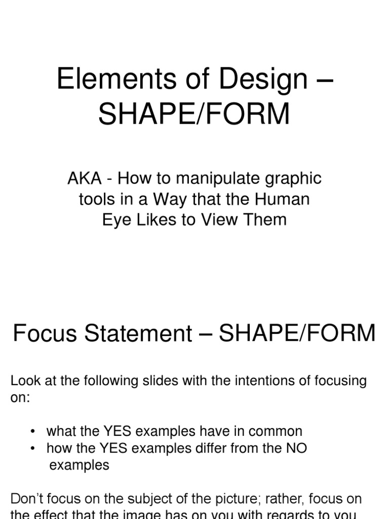 Understanding Shape and Form in Design | PDF | Shape | Composition ...