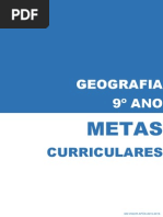 Metas Curriculares Geografia - 9º Ano