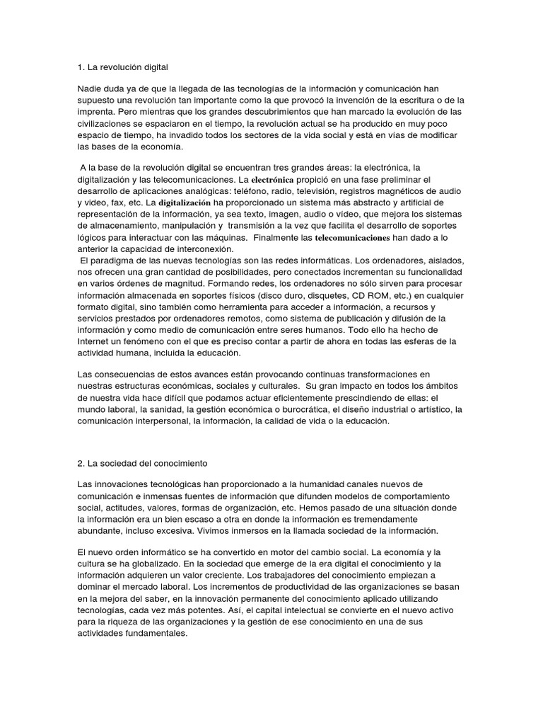 Las TIC en Educacion | PDF | Tecnología de información y comunicaciones ...