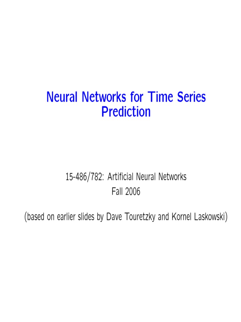 Neural Networks for Time Series Analysis | PDF | Time Series | Systems ...