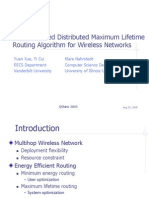 A Utility-Based Distributed Maximum Lifetime Routing Algorithm For Wireless Networks