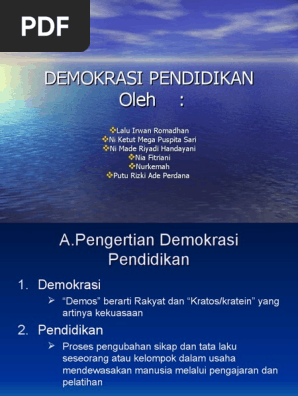 Demokrasi Pendidikan