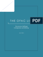 The OFAC List Due Process Challenges