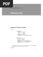 Advanced SQL: Solutions To Practice Exercises