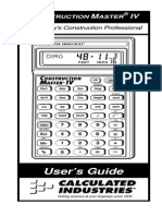 Construction Master IV Calculator Ug4045e B