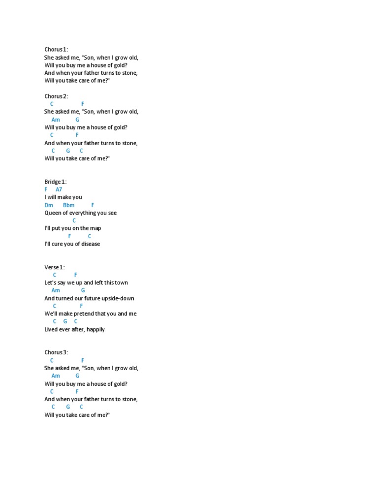 House of Gold Chords