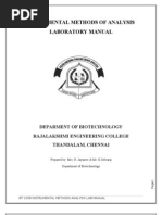 Download INSTRUMENTAL METHODS OF ANALYSIS LAB MANUAL FOR B TECH by KSelvaraj SN23417026 doc pdf