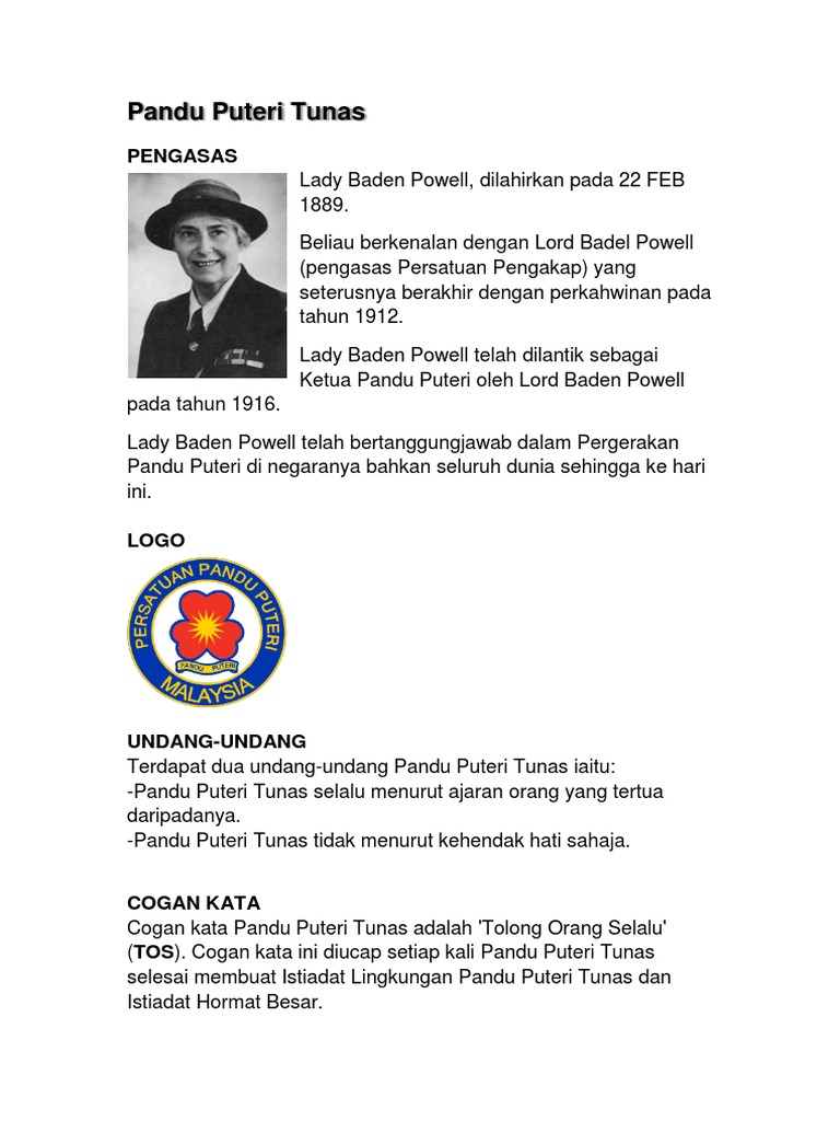 Pandu Puteri Tunas Kuiz Pdf