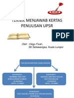 Teknik Menjawab Kertas Penulisan Upsr