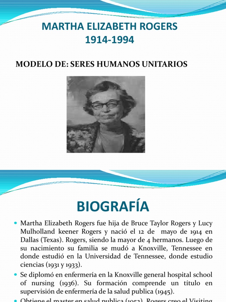 Martha Elizabeth Rogers | PDF | Enfermería | Science