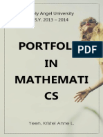 Portfolio IN Mathemati CS: Holy Angel University S.Y. 2013 - 2014