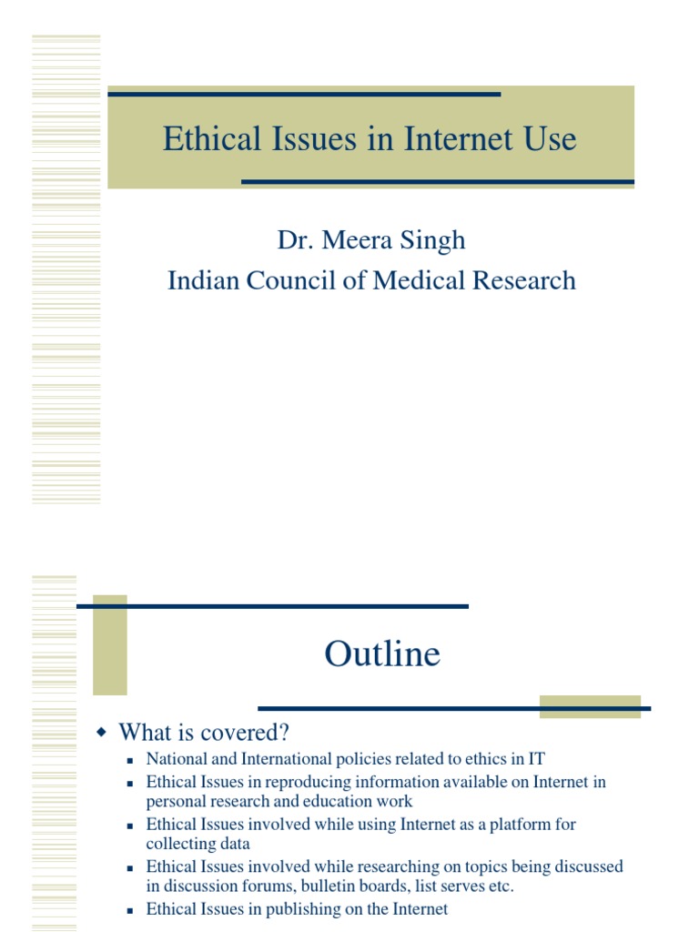 Ethical Issues In Internet Use Institutional Review Board - 