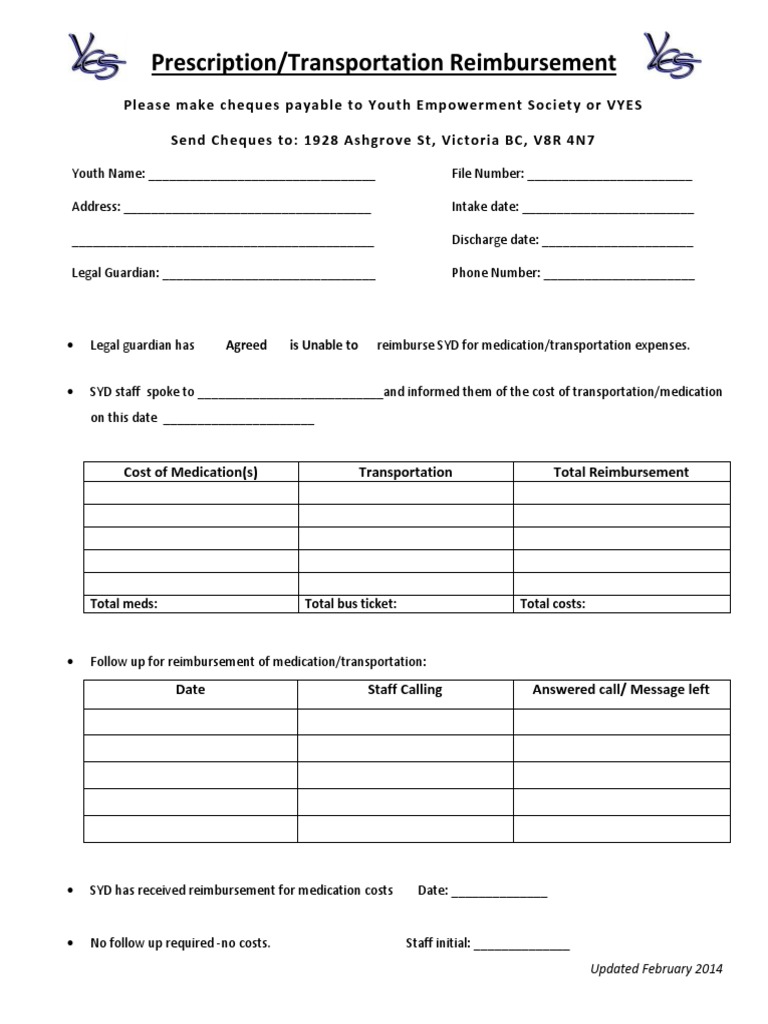 Prescription Reimbursement Form Guide | PDF