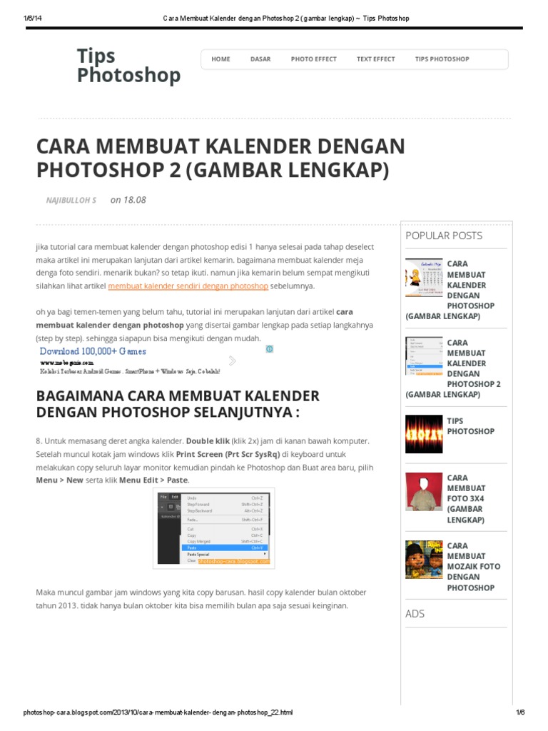 Cara Membuat Kalender Dengan Photoshop 2 Gambar Lengkap  Cara Membuat Kalender Dengan Photoshop 2 Gambar Lengkap