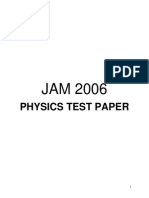 IIT JAM Physics 2006 Paper