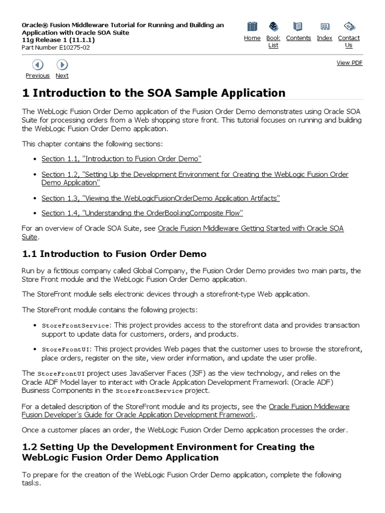 Introduction To The SOA Sample Application Part 1 PDF Superuser