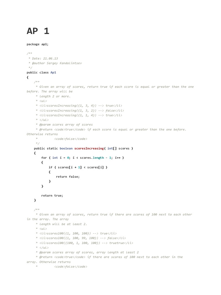 AP 1 String Science) Integer Science)
