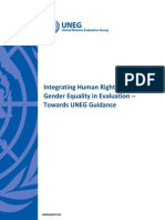 UNEG Handbook “Integrating Human Rights and Gender Equality in Evaluation