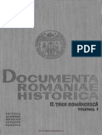 Documenta Romaniae Historica Tara Romaneasca, Vol 1