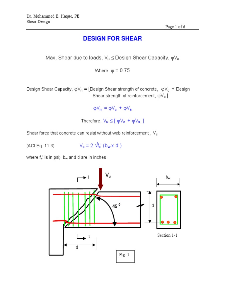Structural Shear Design Guide | PDF | Technology & Engineering