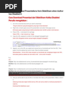 Download How to Download Presentations From SlideShare When Author Has Disabled It by Ardhy Azgwyn SN234209316 doc pdf