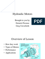 Hydraulic Motors: Brought To You By: Demetri Preonas Greg Unverferth