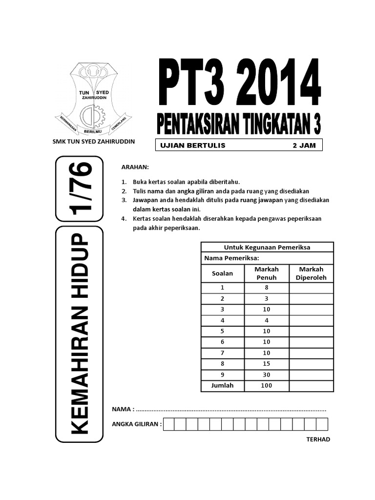 Muka Depan Pt3 Kh Pdf
