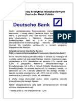 Obnizka Marzy Kredytow Mieszkaniowych W Deutsche Banku