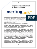 Wyzsze Oprocentowanie Lokat Meritum Banku