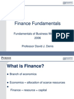 Finance Fundamentals: Fundamentals of Business Workshop 2006