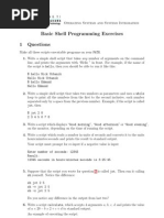 Basic Shell Programming Exercises
