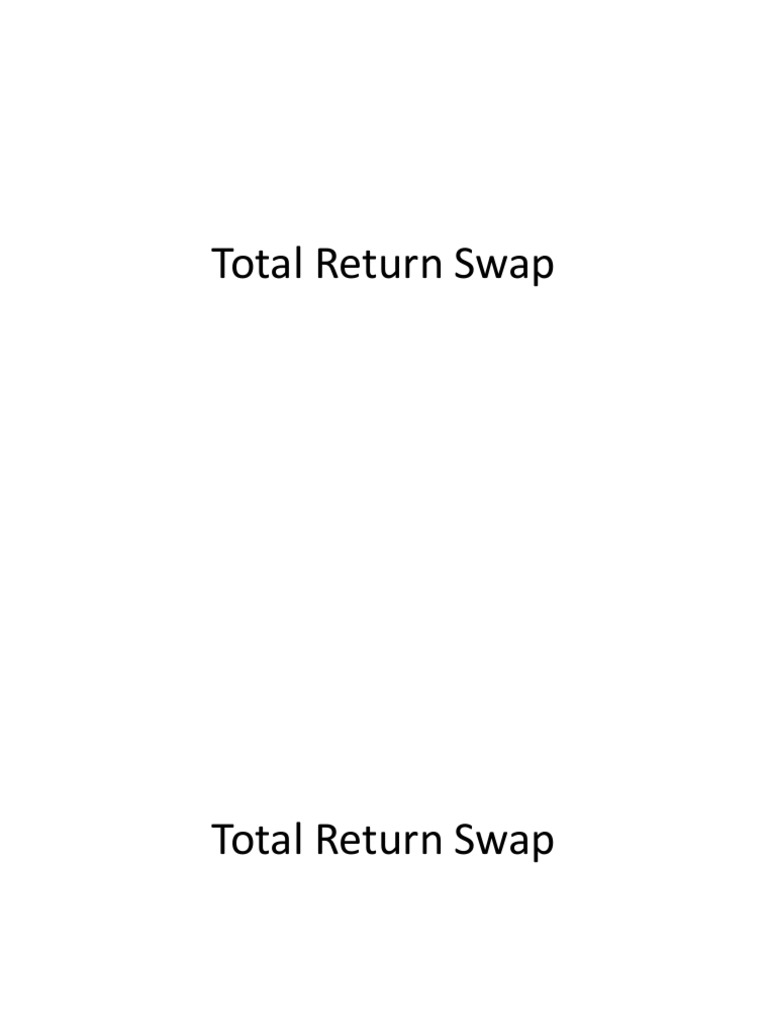 Total Return Swap PDF