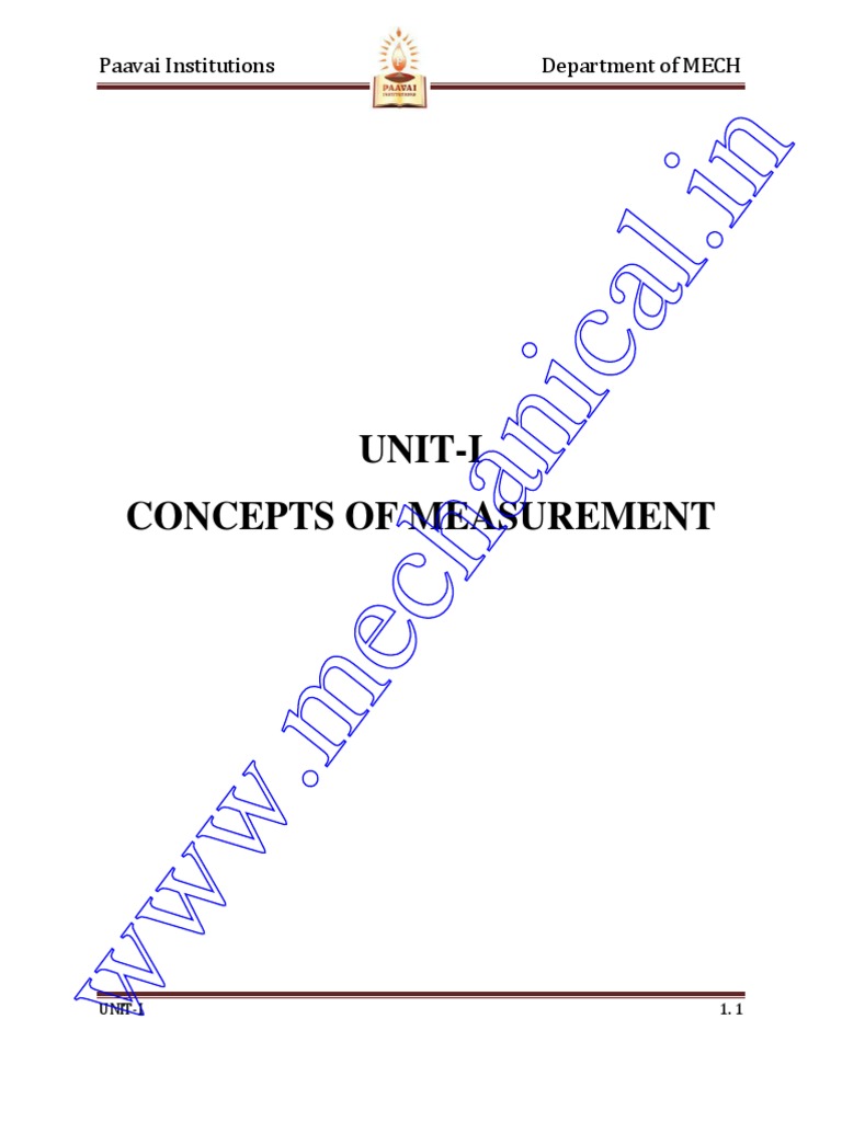 Objectives and Instruments in Metrology | PDF | Accuracy And Precision ...