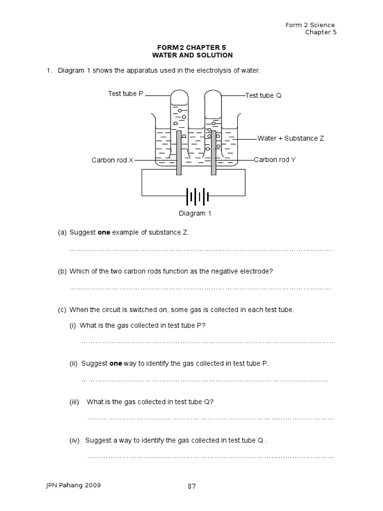 Form 2 Science: Water and Solutions | PDF