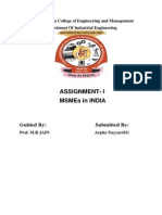 Assignment-I Msmes in India: Guided By: Submitted by