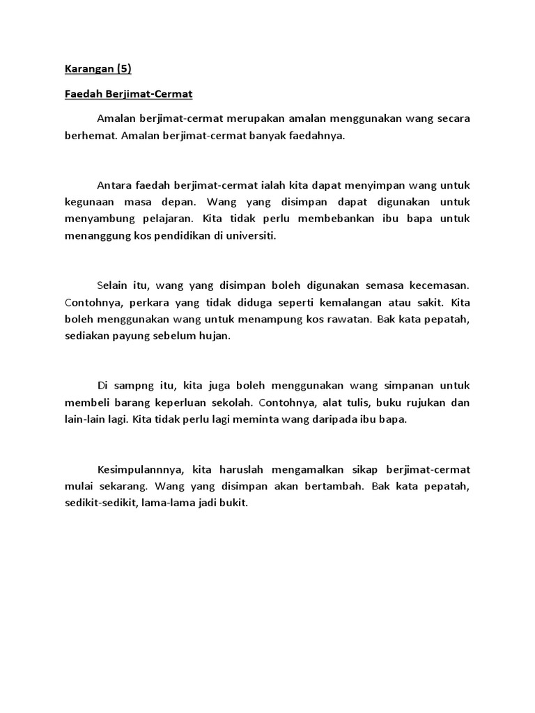 Faedah Berjimat-Cermat  PDF