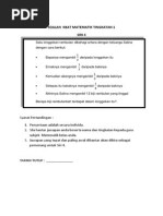 Soalan Kbat Matematik Tingkatan 1